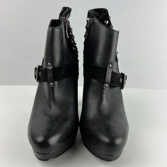 BCBGeneration BG-Sparta Women's Embellished Leather &amp; Suede Boot Sz 8.5M