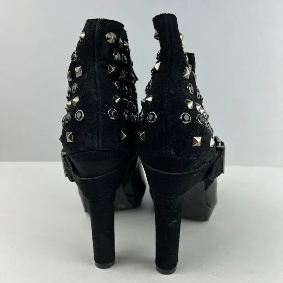 BCBGeneration BG-Sparta Women's Embellished Leather &amp; Suede Boot Sz 8.5M