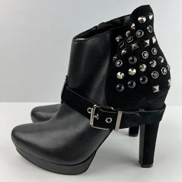 BCBGeneration BG-Sparta Women's Embellished Leather &amp; Suede Boot Sz 8.5M