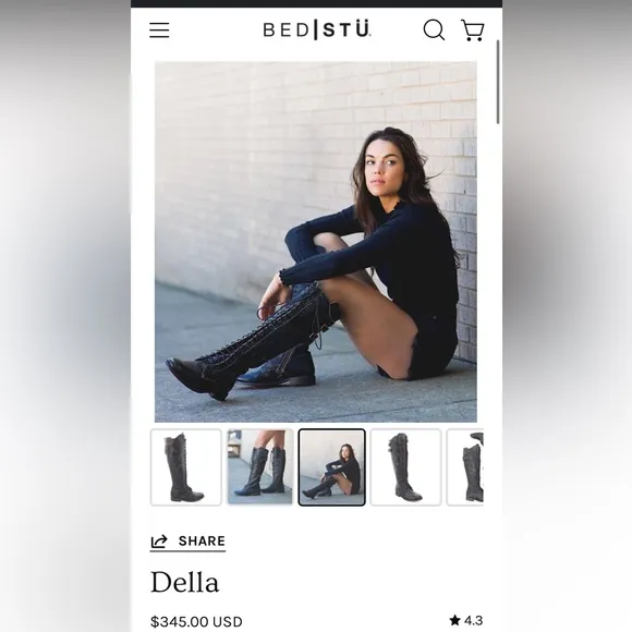 Bed Stu | Della Boot in black | Size 7