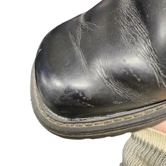 BED STU Sz 40 Chunky Platform Leather Boots Lace Up Shoes Vintage 90s Y2K
