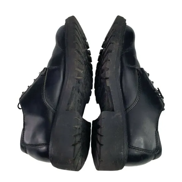 BED STU Sz 40 Chunky Platform Leather Boots Lace Up Shoes Vintage 90s Y2K