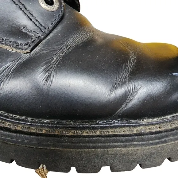 BED STU Sz 40 Chunky Platform Leather Boots Lace Up Shoes Vintage 90s Y2K