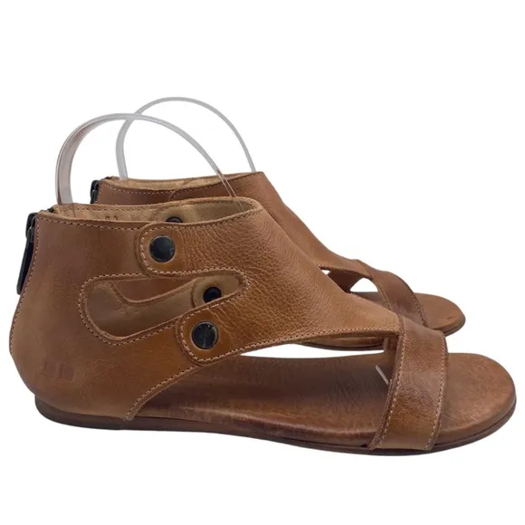 Bed Stu Womens Shoes Soto Sandals Sz 6 Tan Rustic Leather Flat Casual Boho
