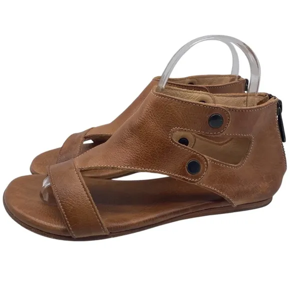 Bed Stu Womens Shoes Soto Sandals Sz 6 Tan Rustic Leather Flat Casual Boho