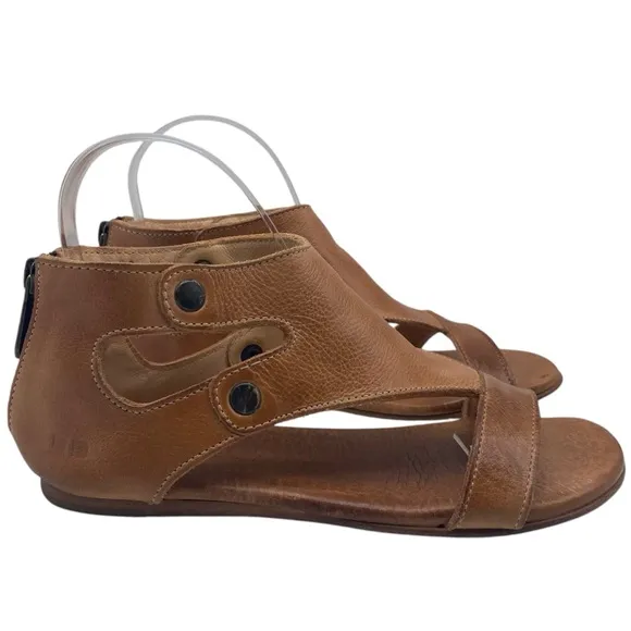 Bed Stu Womens Shoes Soto Sandals Sz 6 Tan Rustic Leather Flat Casual Boho
