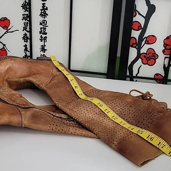 Bed Stu Cambridge Tan Leather  Knee High Boots