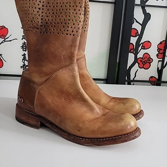 Bed Stu Cambridge Tan Leather  Knee High Boots
