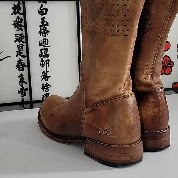 Bed Stu Cambridge Tan Leather  Knee High Boots