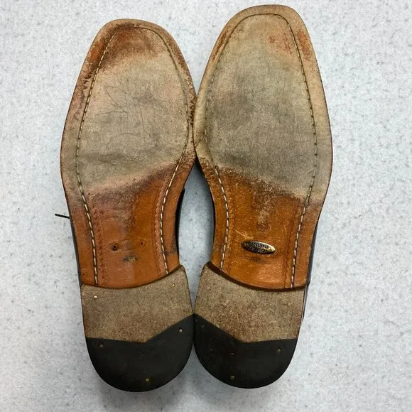 Belvedere Oxford Leather Shoes Men's 11.5 Brown Split Toes Hand Made Dress Lace