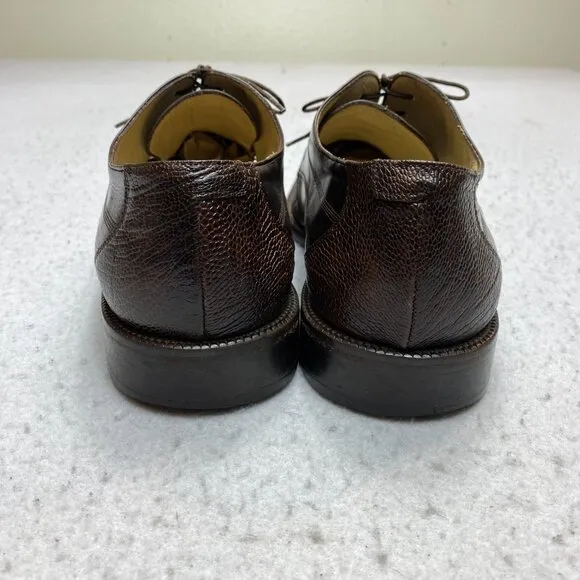 Belvedere Oxford Leather Shoes Men's 11.5 Brown Split Toes Hand Made Dress Lace
