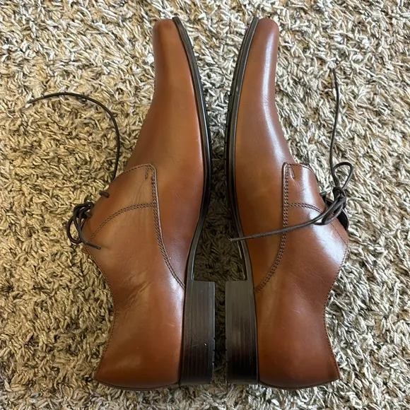 Ben Sherman Mens Tan Oxford Dress Shoes Size 10