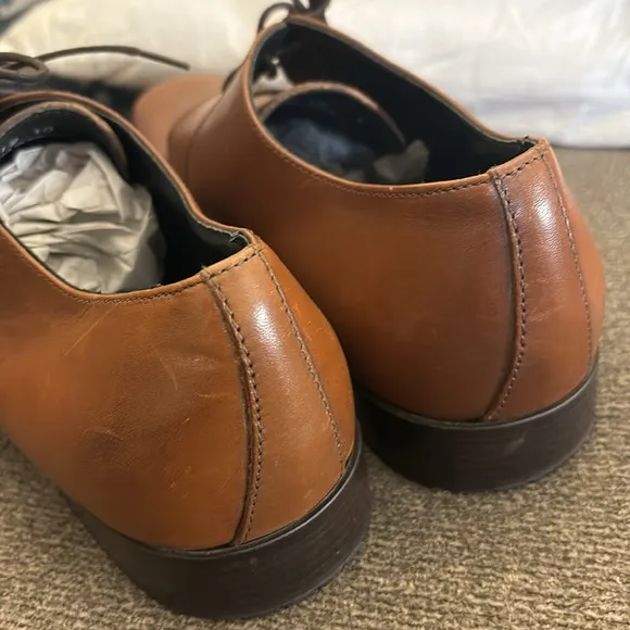 Ben Sherman Mens Tan Oxford Dress Shoes Size 10