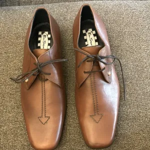 Ben Sherman Mens Tan Oxford Dress Shoes Size 10