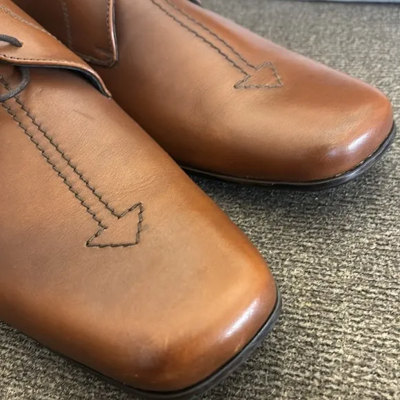 Ben Sherman Mens Tan Oxford Dress Shoes Size 10