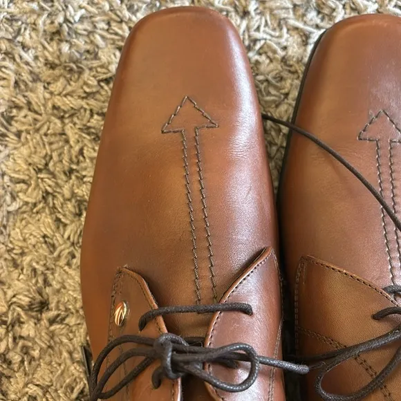 Ben Sherman Mens Tan Oxford Dress Shoes Size 10