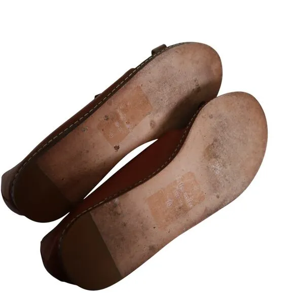 Bettye Muller Womens Sandals Size 10 Brown Leather Strappy Flats Open Toe Boho