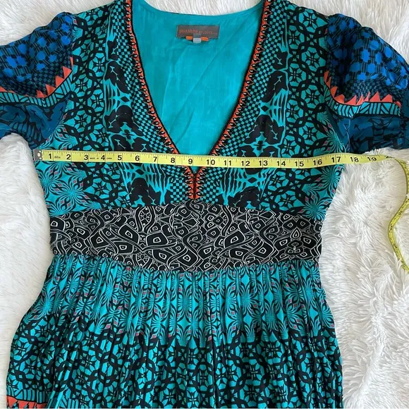 Bhanuni Marian Maxi Dress Anthropologie Boho Festival Embroidered Beaded Event