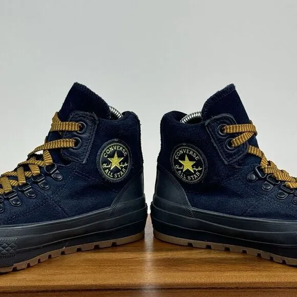 Big Kids Converse CTAS Street Hiker Navy Blue Suede Hi Top Sneakers Shoes Size 3