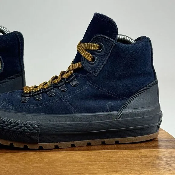 Big Kids Converse CTAS Street Hiker Navy Blue Suede Hi Top Sneakers Shoes Size 3