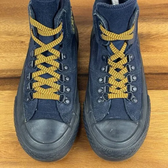 Big Kids Converse CTAS Street Hiker Navy Blue Suede Hi Top Sneakers Shoes Size 3