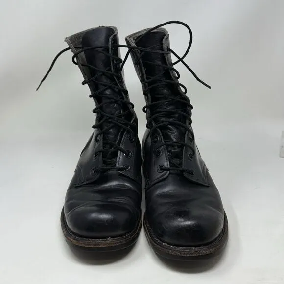 Biltrite Military Combat Jump Boots Mens 9 W Wide Black Vintage 1966 USA Made