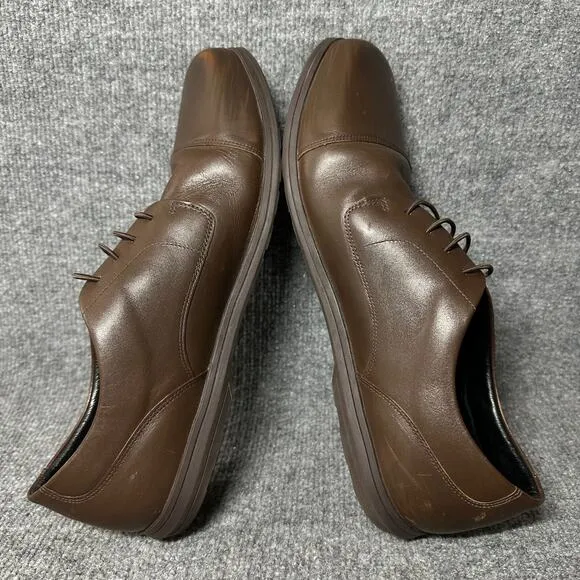 Birchbury Brenston Mens US 12 Dress Shoes Brown Leather Cap Toe Barefoot