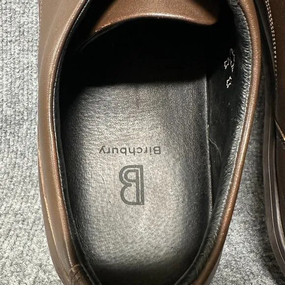 Birchbury Brenston Mens US 12 Dress Shoes Brown Leather Cap Toe Barefoot