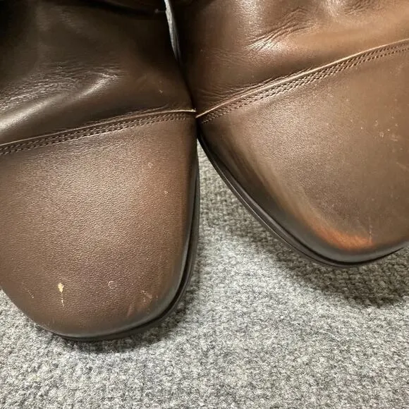 Birchbury Brenston Mens US 12 Dress Shoes Brown Leather Cap Toe Barefoot
