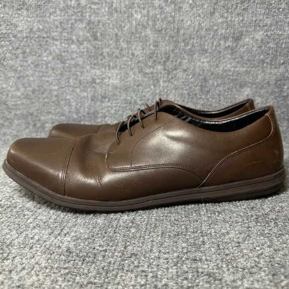 Birchbury Brenston Mens US 12 Dress Shoes Brown Leather Cap Toe Barefoot