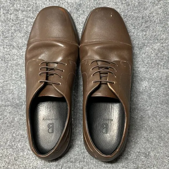 Birchbury Brenston Mens US 12 Dress Shoes Brown Leather Cap Toe Barefoot