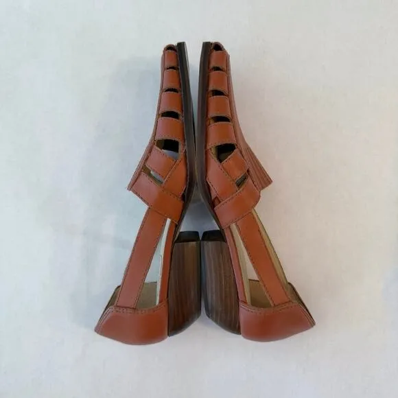 Bird of Flight Sandals Size 8 Boho Western Leather Cutout Low Heel Brazil