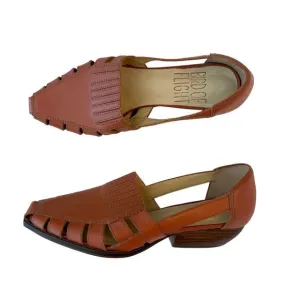 Bird of Flight Sandals Size 8 Boho Western Leather Cutout Low Heel Brazil