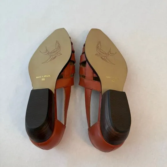 Bird of Flight Sandals Size 8 Boho Western Leather Cutout Low Heel Brazil