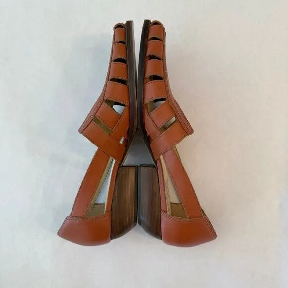 Bird of Flight Sandals Size 8 Boho Western Leather Cutout Low Heel Brazil