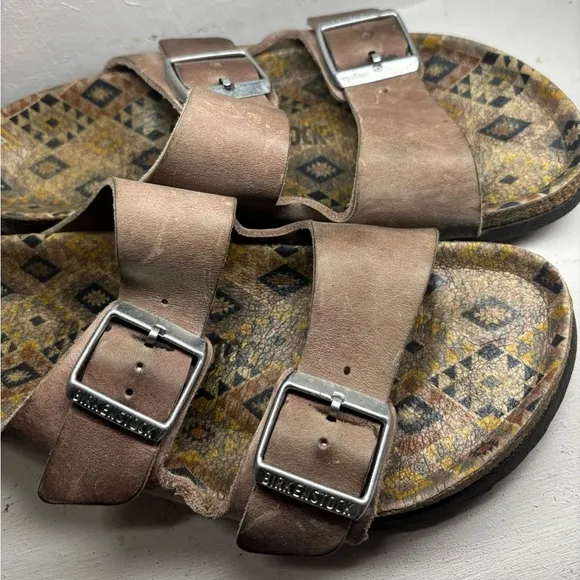 BIRKENSTOCK Arizona Oiled Leather Ethno Lavender Blush Sandals Kids size 24