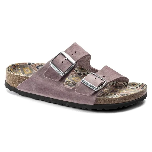 BIRKENSTOCK Arizona Oiled Leather Ethno Lavender Blush Sandals Kids size 24