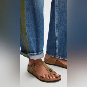 Birkenstock Gizeh Brown Leather T Strap Sandals Sz 39/8 hippie boho festival