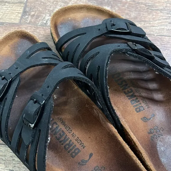 Birkenstock Granada Soft Footbed Sandals black and brown size 36