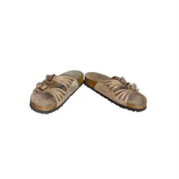 Birkenstock Granada Tobacco Brown Oiled Leather Strappy Soft Footbed Sandals
