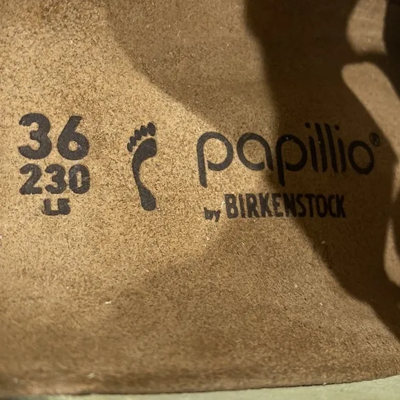 Birkenstock Papillio Arizona Chunky Suede Leather Faded Lime shoes.