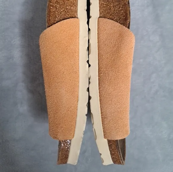 Birkenstock Papillio Masai Tan Suede Drawstring Slide Sandals Women EU 36 US 5