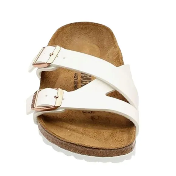 Birkenstock Yao Balance Birko-Flor Sandals Womens 38 EU Narrow Shoes Slide White