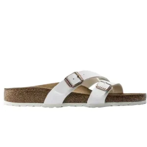 Birkenstock Yao Balance Birko-Flor Sandals Womens 38 EU Narrow Shoes Slide White