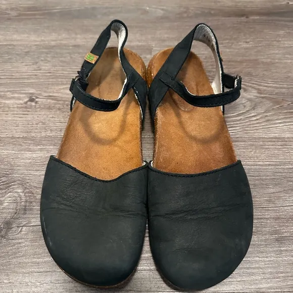 Black EL NATURALISTA Wakataua Shoes N412 - Size 38/US 7.5
