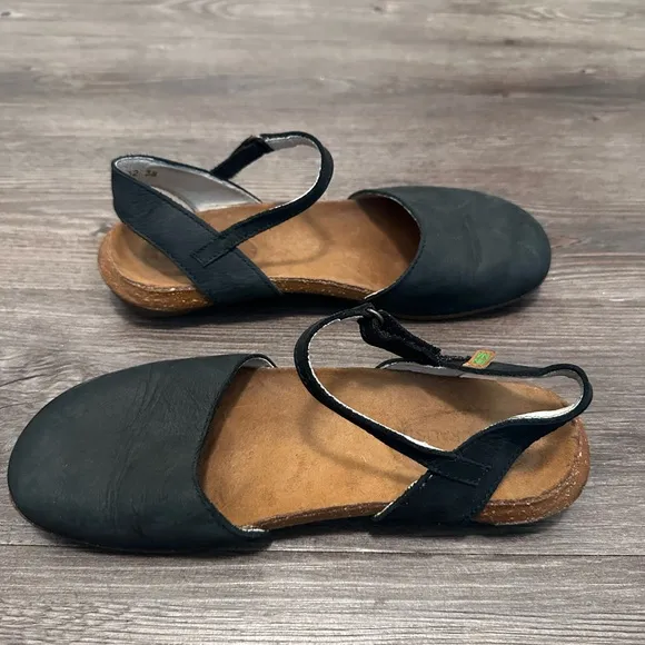 Black EL NATURALISTA Wakataua Shoes N412 - Size 38/US 7.5