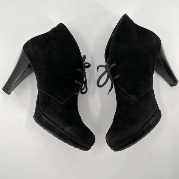 Black Suede Retro Bootie - Paul Green
