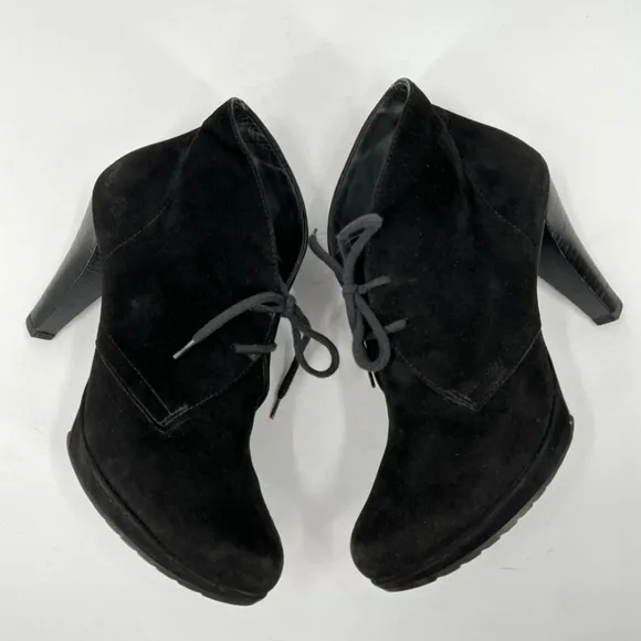 Black Suede Retro Bootie - Paul Green