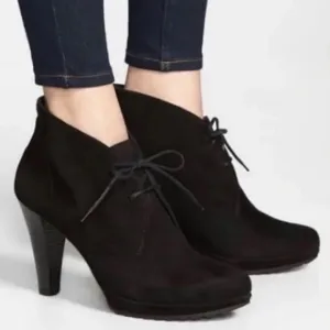 Black Suede Retro Bootie - Paul Green
