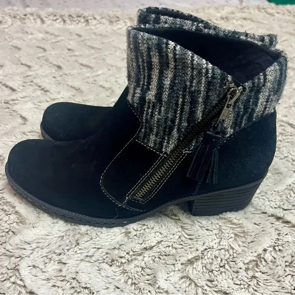 B.O.C. Black Suede Bohemian Boots Size 7.5
